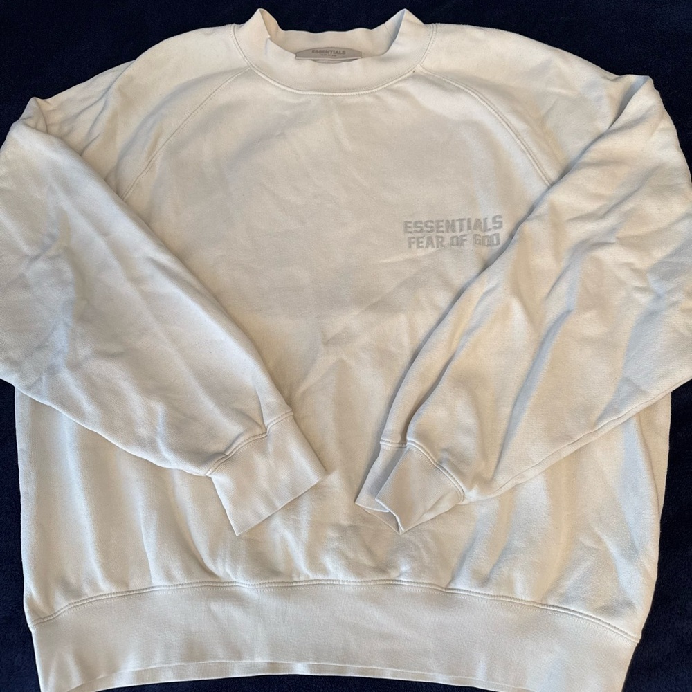 Essentials Classic White Sweatshirt